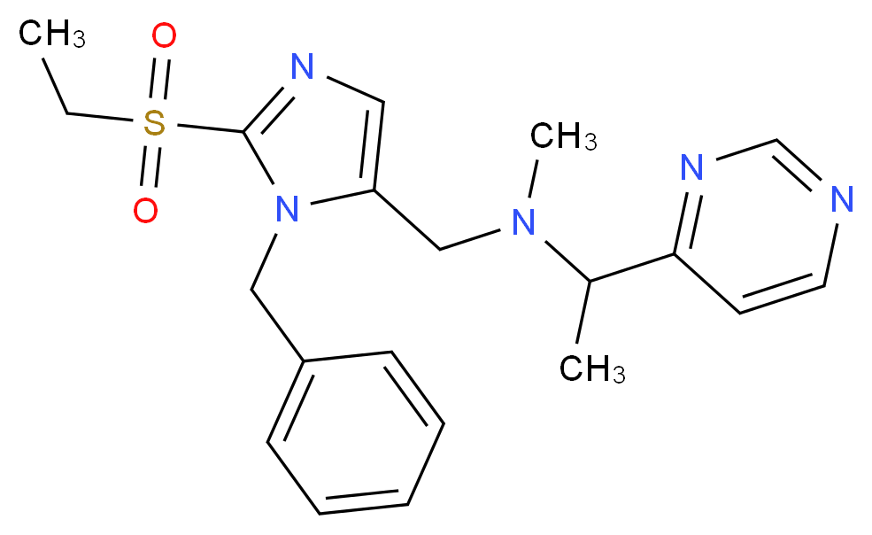 N-{[1-benzyl-2-(ethylsulfonyl)-1H-imidazol-5-yl]methyl}-N-methyl-1-(4-pyrimidinyl)ethanamine_Molecular_structure_CAS_)