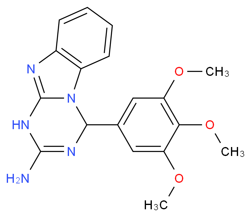 4-(3,4,5-Trimethoxy-phenyl)-1,4-dihydro-benzo[4,5]imidazo[1,2-a][1,3,5]triazin-2-ylamine_Molecular_structure_CAS_)