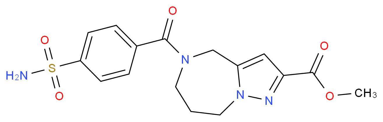methyl 5-[4-(aminosulfonyl)benzoyl]-5,6,7,8-tetrahydro-4H-pyrazolo[1,5-a][1,4]diazepine-2-carboxylate_Molecular_structure_CAS_)