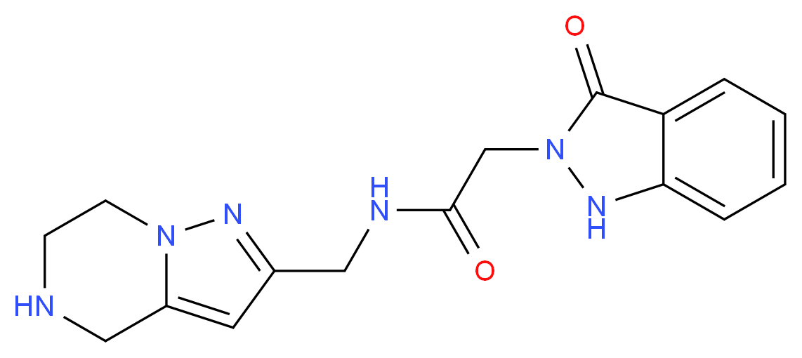 2-(3-oxo-1,3-dihydro-2H-indazol-2-yl)-N-(4,5,6,7-tetrahydropyrazolo[1,5-a]pyrazin-2-ylmethyl)acetamide_Molecular_structure_CAS_)