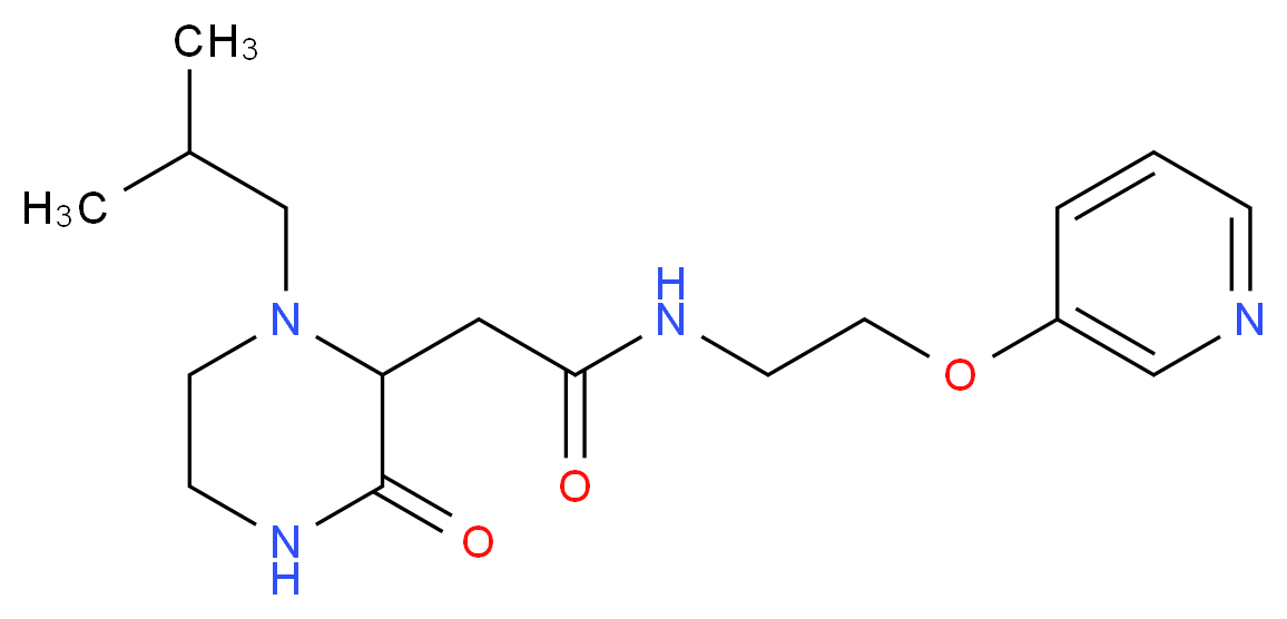 2-(1-isobutyl-3-oxo-2-piperazinyl)-N-[2-(3-pyridinyloxy)ethyl]acetamide_Molecular_structure_CAS_)