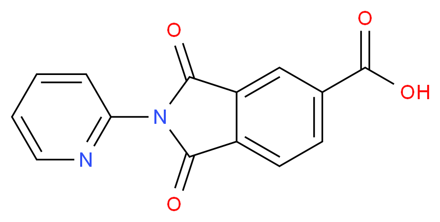 1,3-Dioxo-2-pyridin-2-ylisoindoline-5-carboxylic acid_Molecular_structure_CAS_186384-46-3)