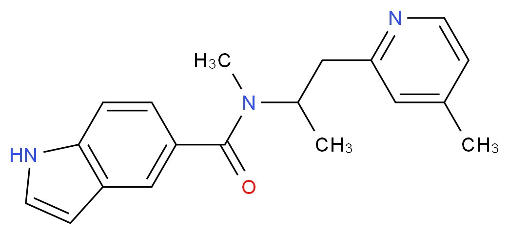 N-methyl-N-[1-methyl-2-(4-methylpyridin-2-yl)ethyl]-1H-indole-5-carboxamide_Molecular_structure_CAS_)