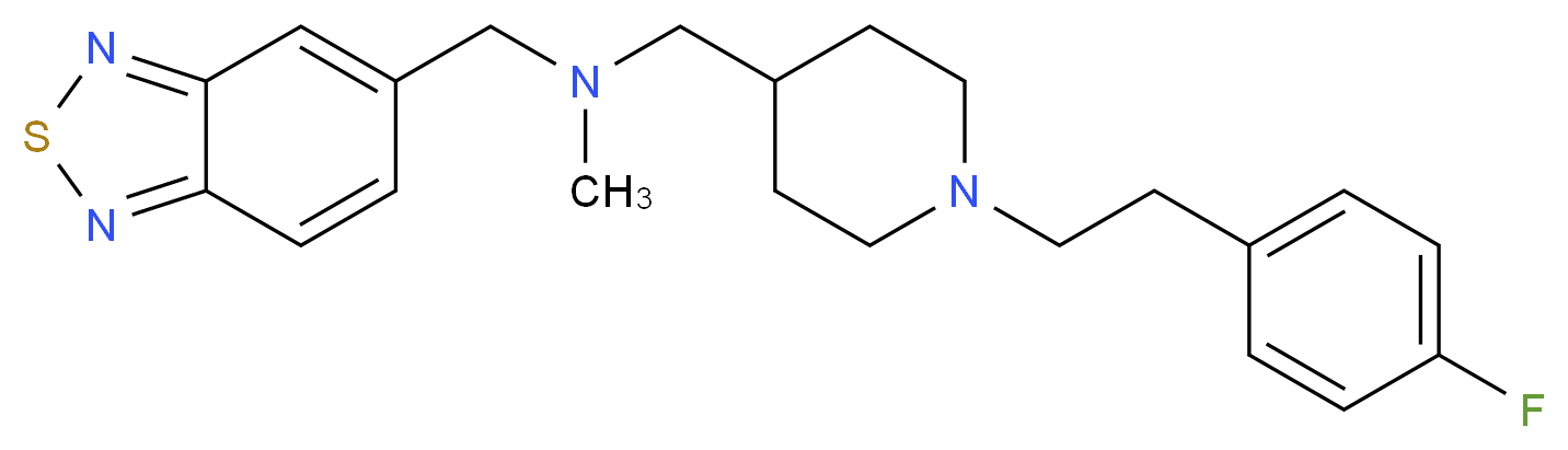 (2,1,3-benzothiadiazol-5-ylmethyl)({1-[2-(4-fluorophenyl)ethyl]-4-piperidinyl}methyl)methylamine_Molecular_structure_CAS_)