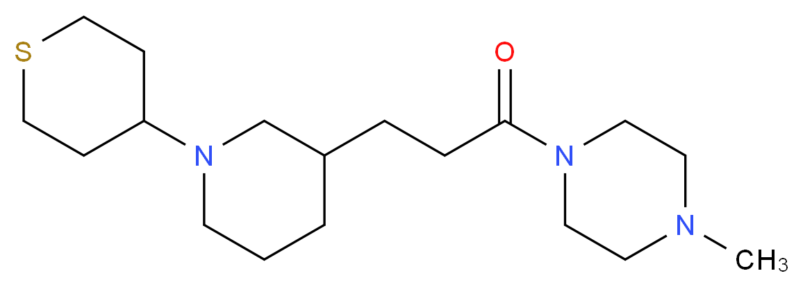 1-methyl-4-{3-[1-(tetrahydro-2H-thiopyran-4-yl)-3-piperidinyl]propanoyl}piperazine_Molecular_structure_CAS_)