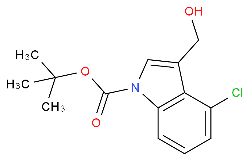 4-Chloro-3-hydroxymethylindole, N-BOC protected 98%_Molecular_structure_CAS_)