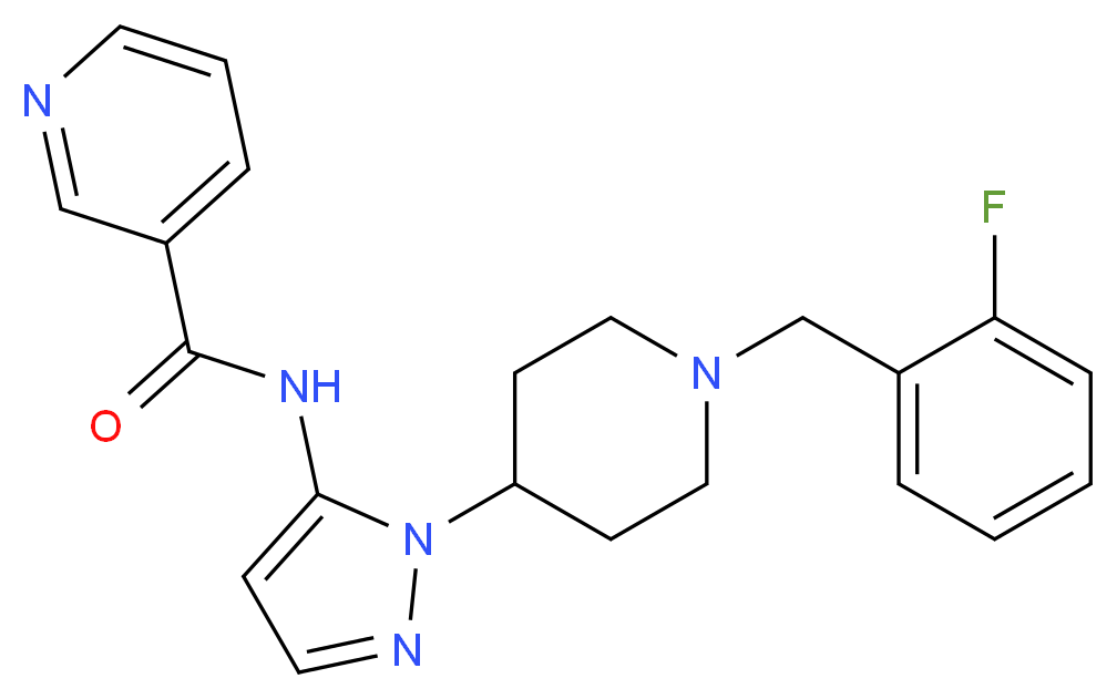 N-{1-[1-(2-fluorobenzyl)-4-piperidinyl]-1H-pyrazol-5-yl}nicotinamide_Molecular_structure_CAS_)