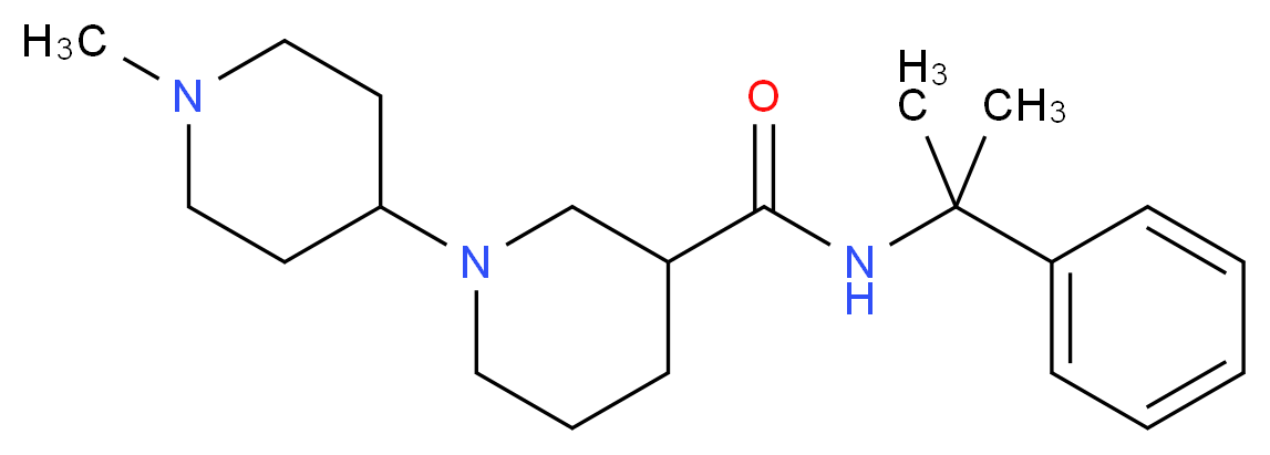 1'-methyl-N-(1-methyl-1-phenylethyl)-1,4'-bipiperidine-3-carboxamide_Molecular_structure_CAS_)