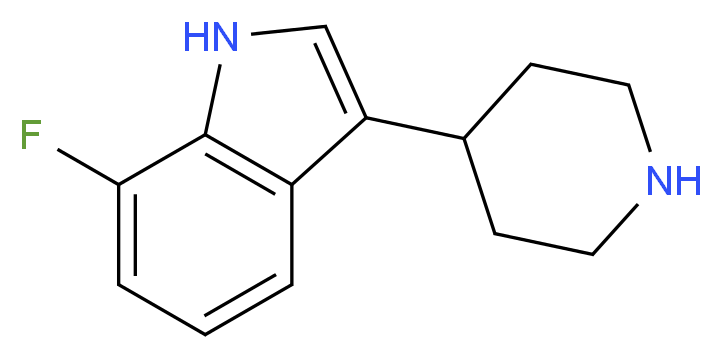 7-Fluoro-3-(piperidin-4-yl)-1H-indole_Molecular_structure_CAS_439082-27-6)