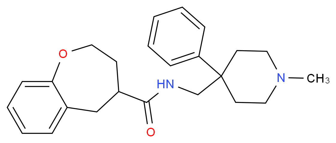 N-[(1-methyl-4-phenylpiperidin-4-yl)methyl]-2,3,4,5-tetrahydro-1-benzoxepine-4-carboxamide_Molecular_structure_CAS_)