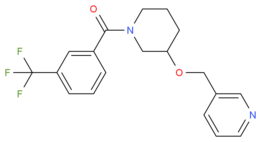3-[({1-[3-(trifluoromethyl)benzoyl]-3-piperidinyl}oxy)methyl]pyridine_Molecular_structure_CAS_)