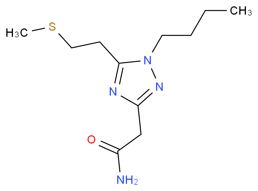 2-{1-butyl-5-[2-(methylthio)ethyl]-1H-1,2,4-triazol-3-yl}acetamide_Molecular_structure_CAS_)