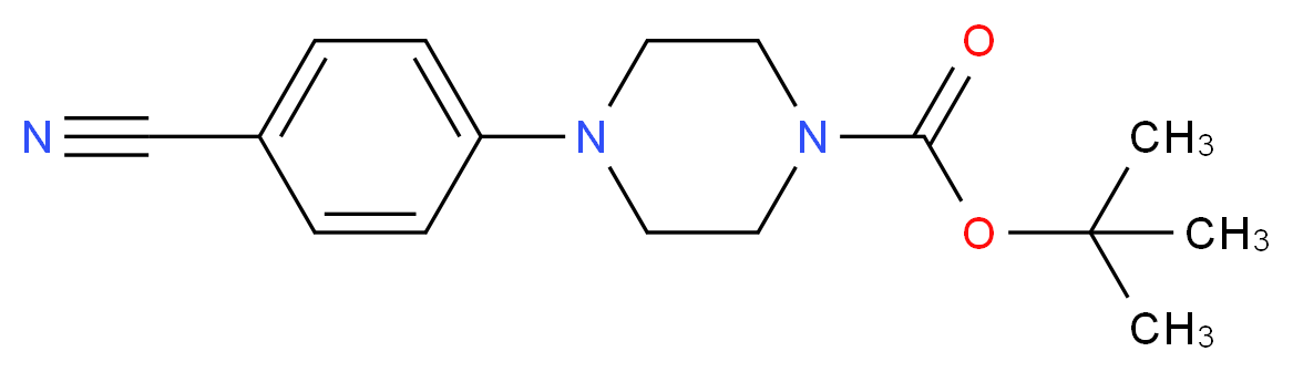 tert-Butyl 4-(4-cyanophenyl)tetrahydro-1(2H)-pyrazinecarboxylate_Molecular_structure_CAS_186650-98-6)