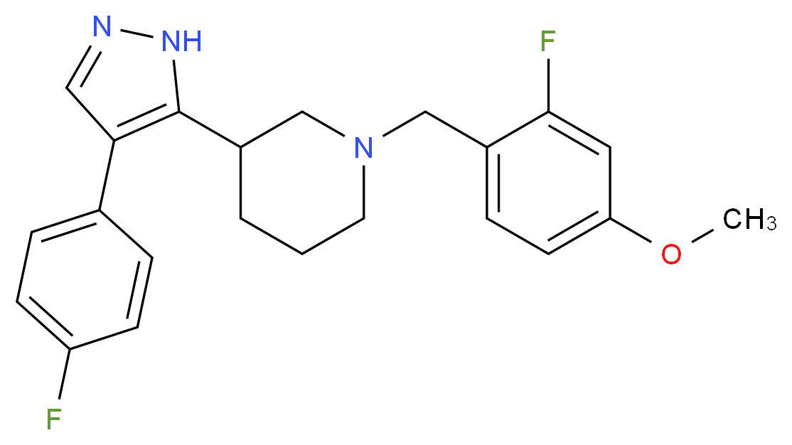 1-(2-fluoro-4-methoxybenzyl)-3-[4-(4-fluorophenyl)-1H-pyrazol-5-yl]piperidine_Molecular_structure_CAS_)