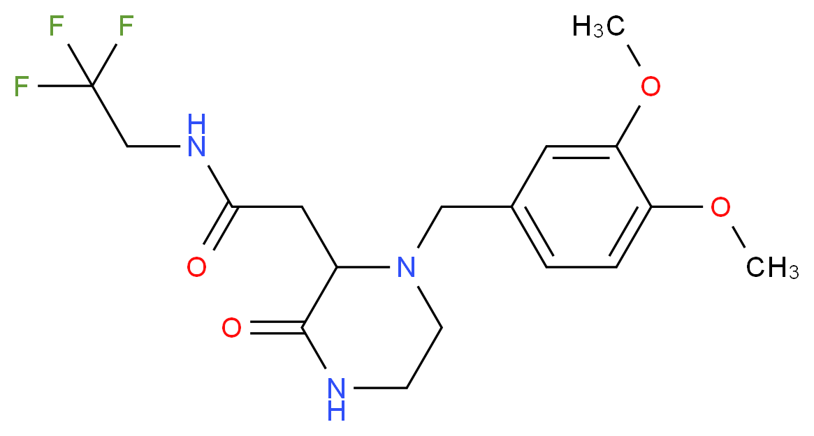 2-[1-(3,4-dimethoxybenzyl)-3-oxo-2-piperazinyl]-N-(2,2,2-trifluoroethyl)acetamide_Molecular_structure_CAS_)