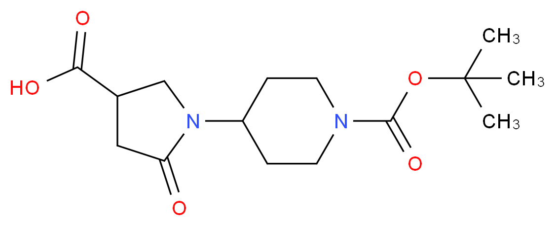 1-[1-(tert-Butoxycarbonyl)piperidin-4-yl]-5-oxopyrrolidine-3-carboxylic acid_Molecular_structure_CAS_937601-51-9)