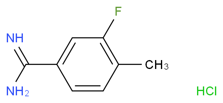 3-Fluoro-4-methylbenzamidine hydrochloride 97%_Molecular_structure_CAS_175277-88-0)