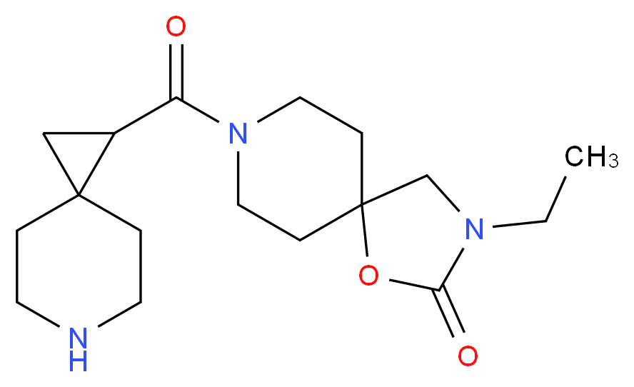 8-(6-azaspiro[2.5]oct-1-ylcarbonyl)-3-ethyl-1-oxa-3,8-diazaspiro[4.5]decan-2-one_Molecular_structure_CAS_)