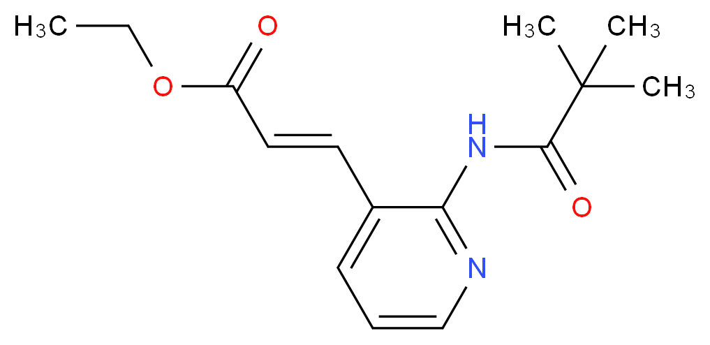 Ethyl 3-(2-trimethylacetamido-3-pyridyl)acrylate_Molecular_structure_CAS_882029-13-2)