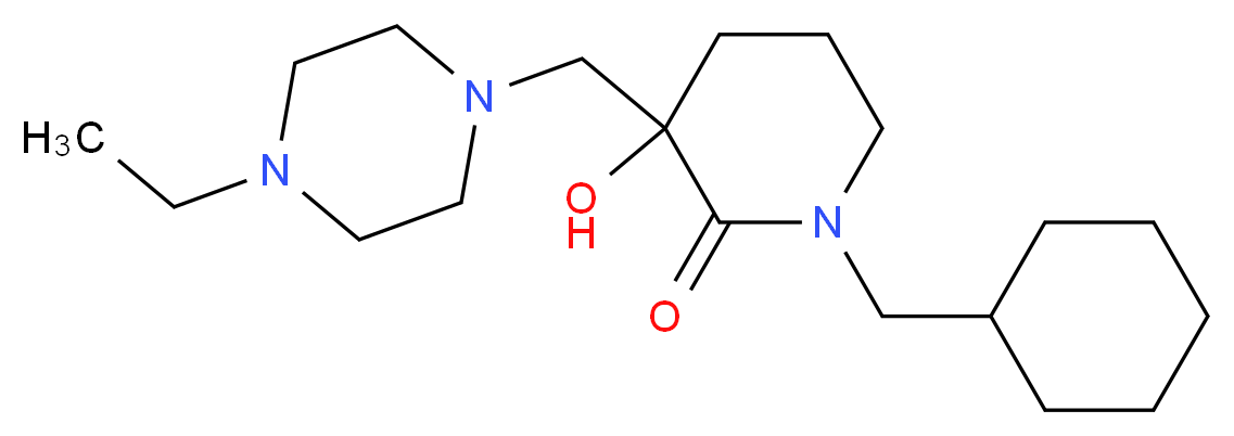 1-(cyclohexylmethyl)-3-[(4-ethyl-1-piperazinyl)methyl]-3-hydroxy-2-piperidinone_Molecular_structure_CAS_)