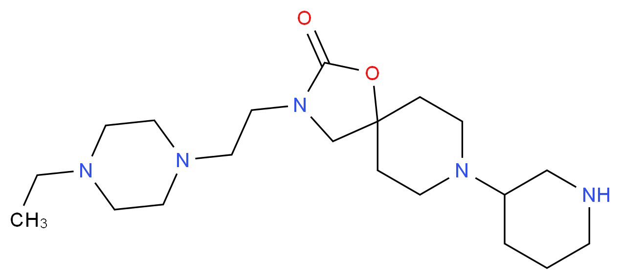 3-[2-(4-ethylpiperazin-1-yl)ethyl]-8-piperidin-3-yl-1-oxa-3,8-diazaspiro[4.5]decan-2-one_Molecular_structure_CAS_)