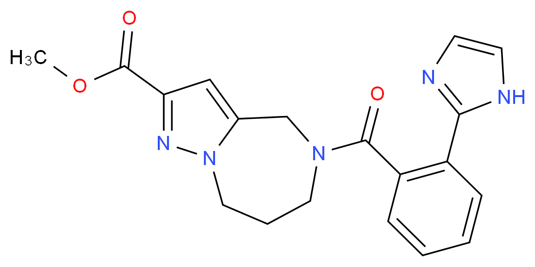 methyl 5-[2-(1H-imidazol-2-yl)benzoyl]-5,6,7,8-tetrahydro-4H-pyrazolo[1,5-a][1,4]diazepine-2-carboxylate_Molecular_structure_CAS_)