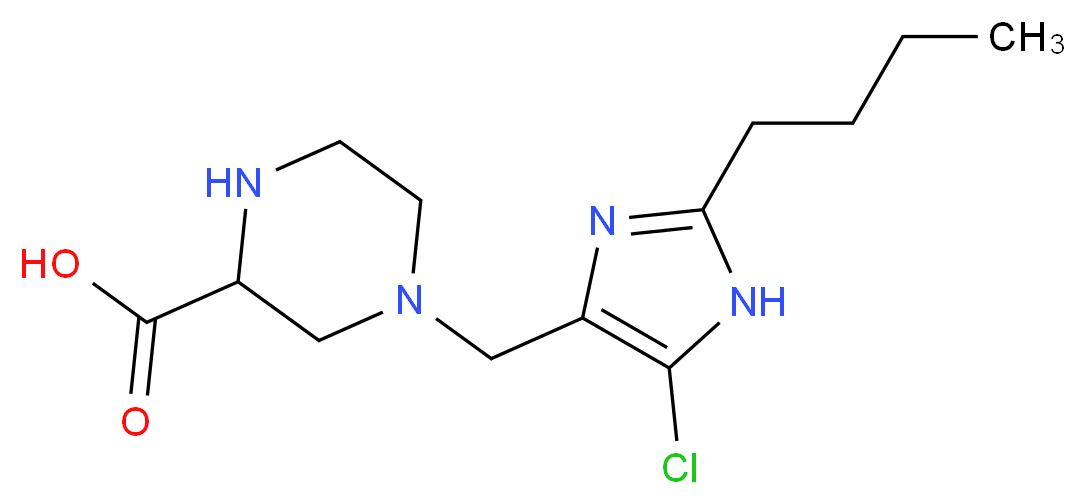 4-[(2-butyl-5-chloro-1H-imidazol-4-yl)methyl]piperazine-2-carboxylic acid_Molecular_structure_CAS_)