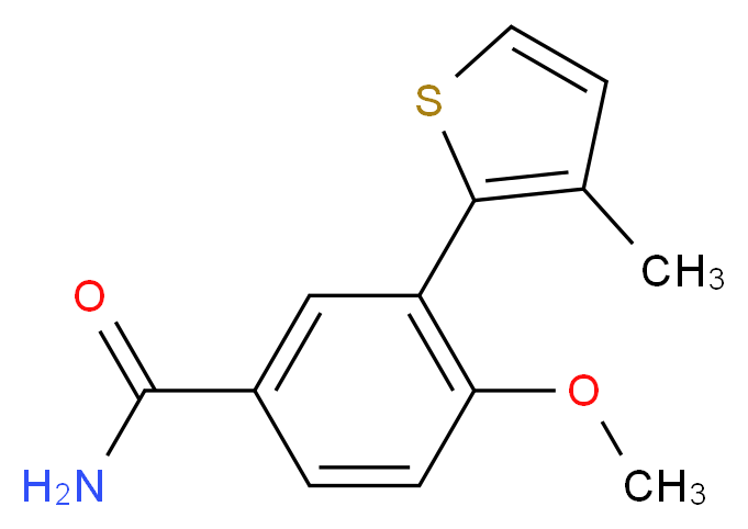 4-methoxy-3-(3-methyl-2-thienyl)benzamide_Molecular_structure_CAS_)