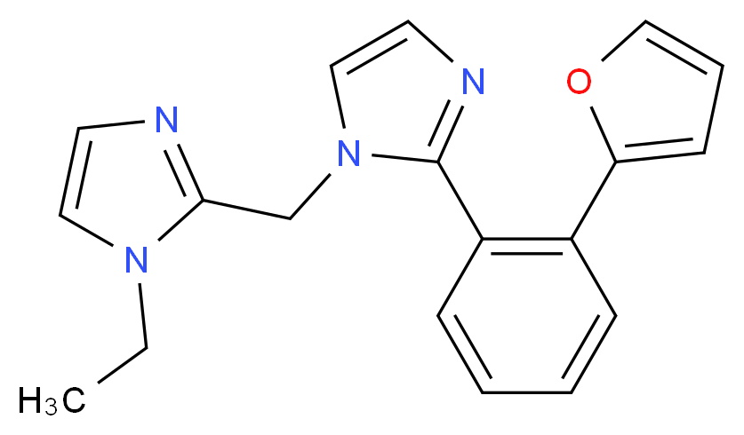 1-ethyl-2-({2-[2-(2-furyl)phenyl]-1H-imidazol-1-yl}methyl)-1H-imidazole_Molecular_structure_CAS_)