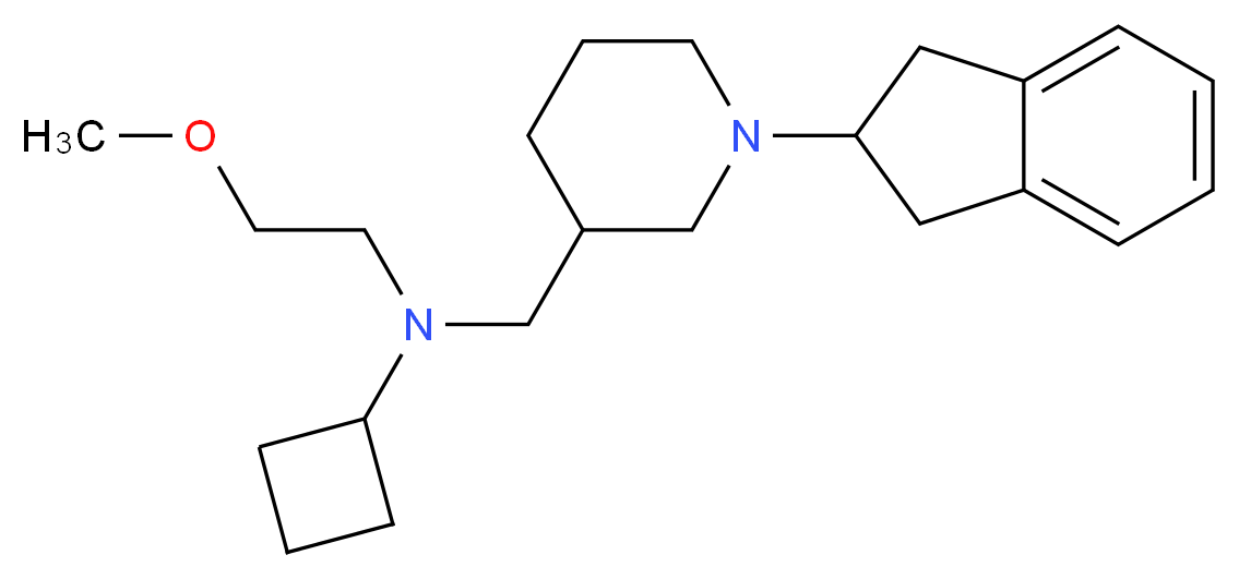 N-{[1-(2,3-dihydro-1H-inden-2-yl)-3-piperidinyl]methyl}-N-(2-methoxyethyl)cyclobutanamine_Molecular_structure_CAS_)