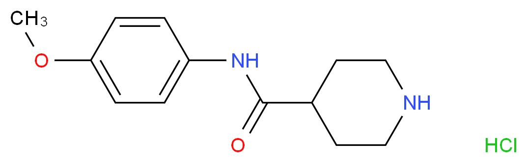 N-(4-Methoxyphenyl)-4-piperidinecarboxamide hydrochloride_Molecular_structure_CAS_)