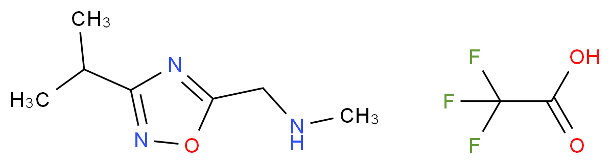 1-(3-Isopropyl-1,2,4-oxadiazol-5-yl)-N-methylmethanamine trifluoroacetate_Molecular_structure_CAS_)