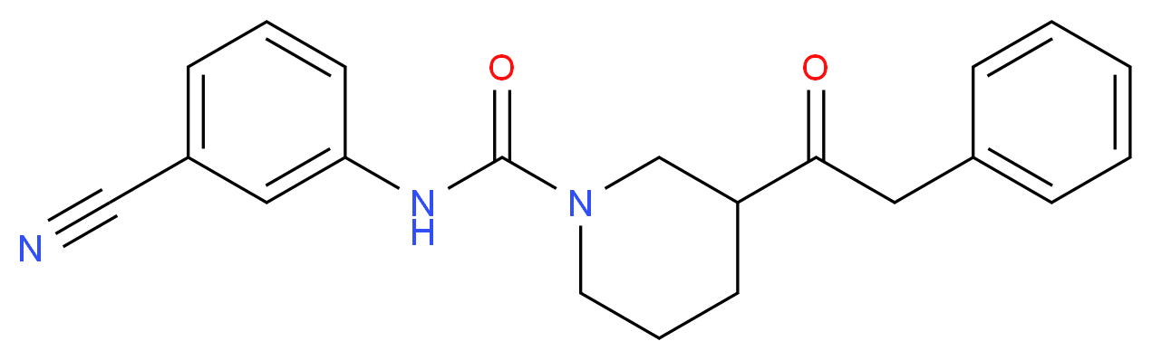 N-(3-cyanophenyl)-3-(phenylacetyl)-1-piperidinecarboxamide_Molecular_structure_CAS_)