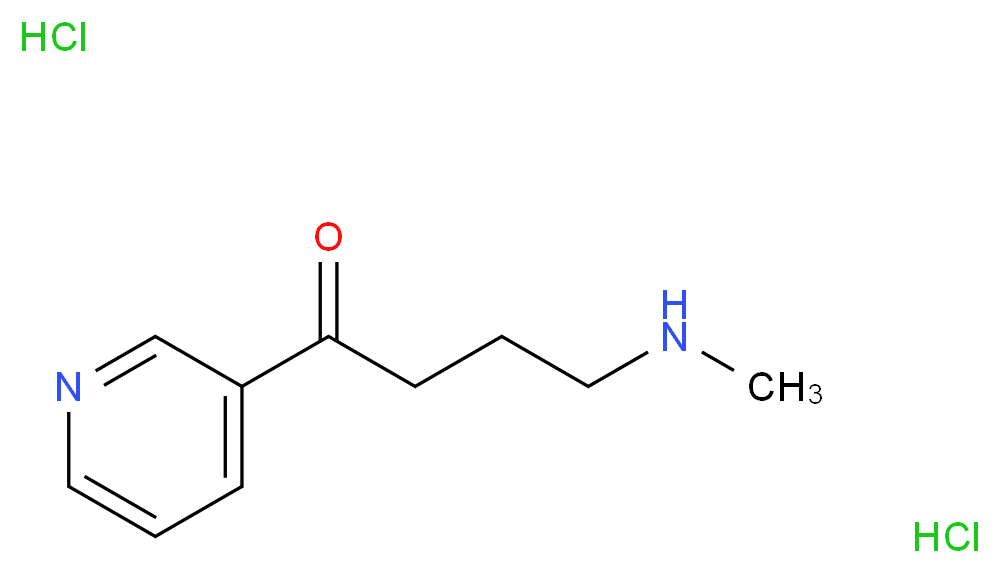 4-(Methylamino)-1-(pyridin-3-yl)-butan-1-one dihydrochloride_Molecular_structure_CAS_66093-90-1)