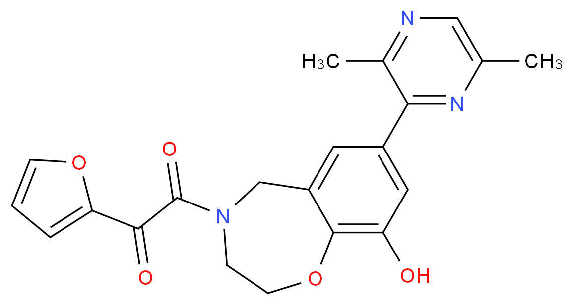 2-[7-(3,6-dimethylpyrazin-2-yl)-9-hydroxy-2,3-dihydro-1,4-benzoxazepin-4(5H)-yl]-1-(2-furyl)-2-oxoethanone_Molecular_structure_CAS_)