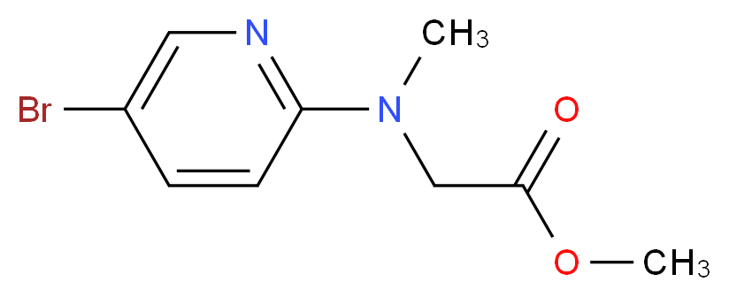 methyl 2-[(5-bromopyridin-2-yl)(methyl)amino]acetate_Molecular_structure_CAS_)