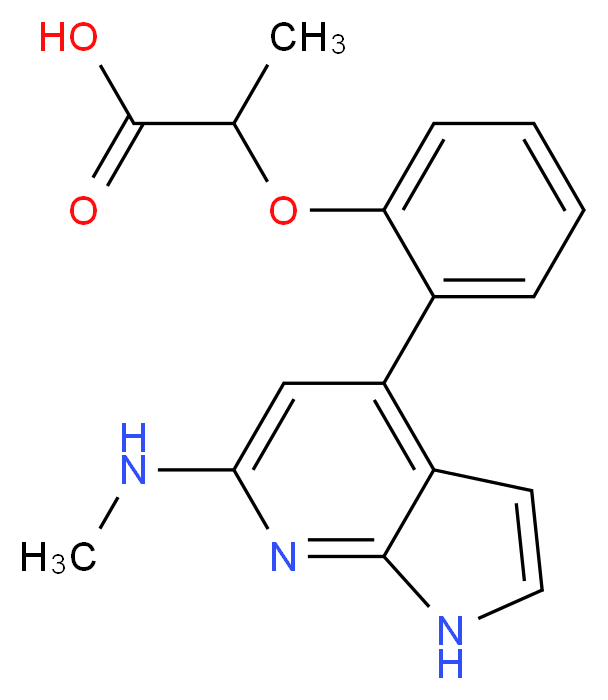 2-{2-[6-(methylamino)-1H-pyrrolo[2,3-b]pyridin-4-yl]phenoxy}propanoic acid_Molecular_structure_CAS_)