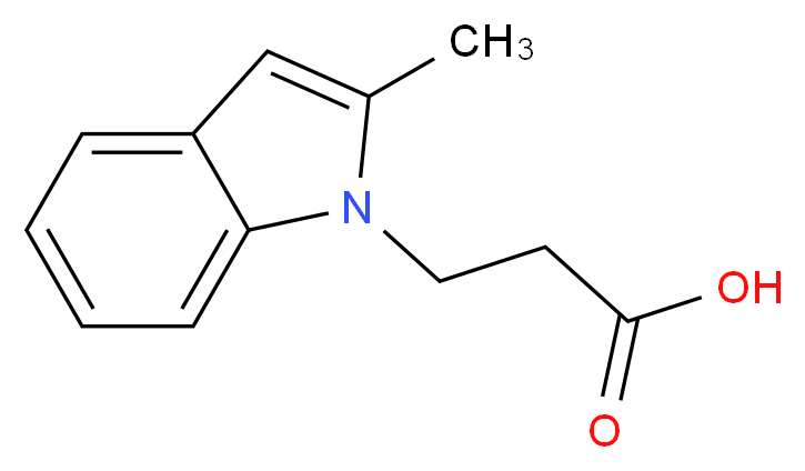 3-(2-Methyl-indol-1-yl)-propionic acid_Molecular_structure_CAS_42951-33-7)
