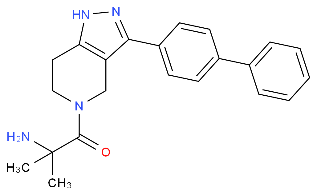 1-(3-biphenyl-4-yl-1,4,6,7-tetrahydro-5H-pyrazolo[4,3-c]pyridin-5-yl)-2-methyl-1-oxopropan-2-amine_Molecular_structure_CAS_)