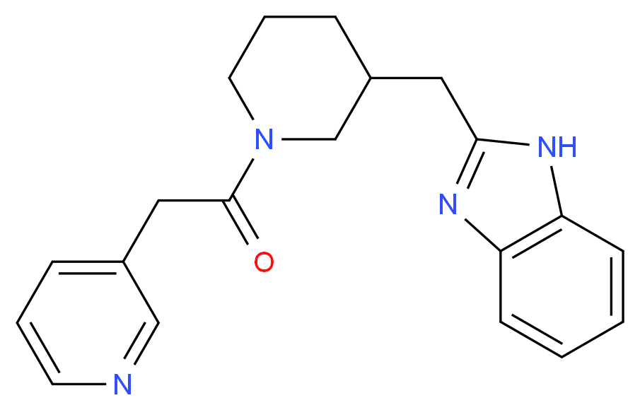 2-{[1-(3-pyridinylacetyl)-3-piperidinyl]methyl}-1H-benzimidazole_Molecular_structure_CAS_)