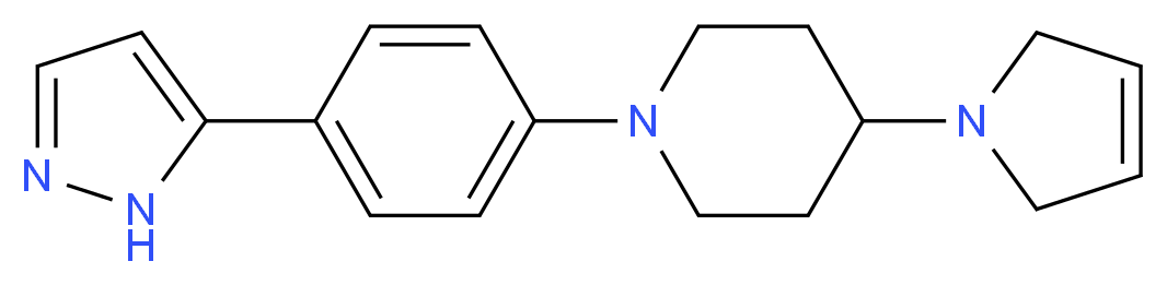 4-(2,5-dihydro-1H-pyrrol-1-yl)-1-[4-(1H-pyrazol-5-yl)phenyl]piperidine_Molecular_structure_CAS_)