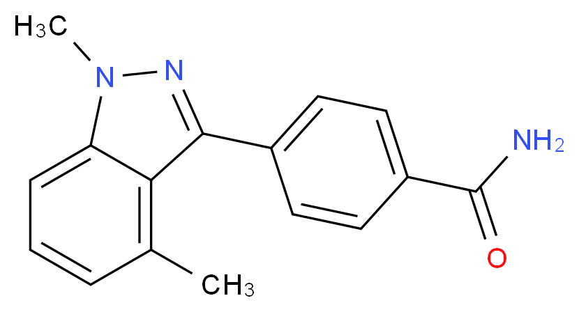 4-(1,4-dimethyl-1H-indazol-3-yl)benzamide_Molecular_structure_CAS_)