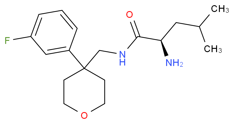 N~1~-{[4-(3-fluorophenyl)tetrahydro-2H-pyran-4-yl]methyl}-D-leucinamide_Molecular_structure_CAS_)