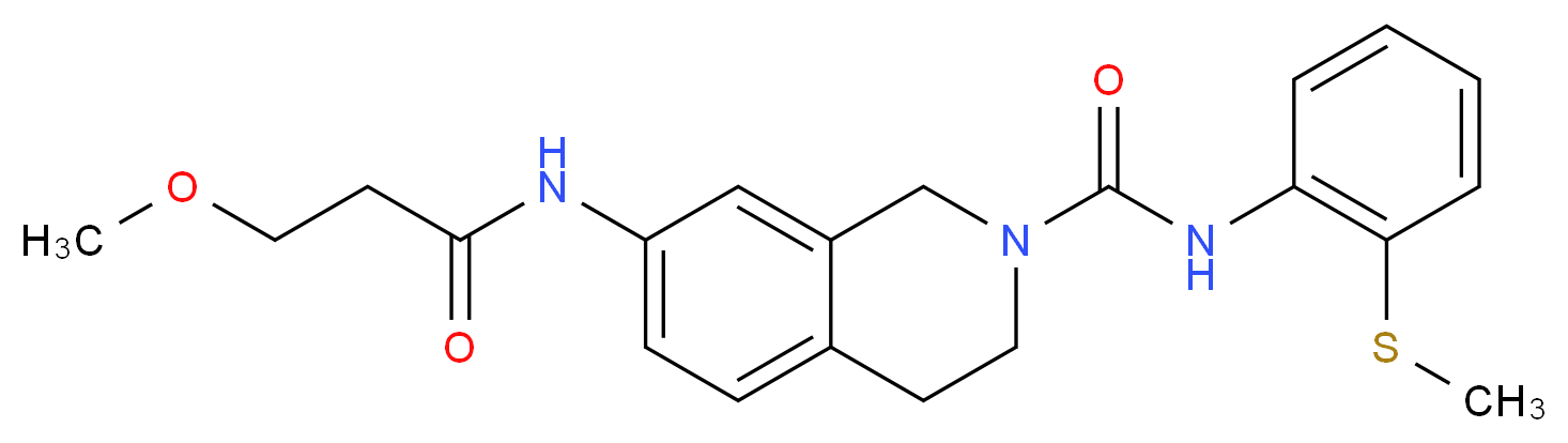 7-[(3-methoxypropanoyl)amino]-N-[2-(methylthio)phenyl]-3,4-dihydro-2(1H)-isoquinolinecarboxamide_Molecular_structure_CAS_)