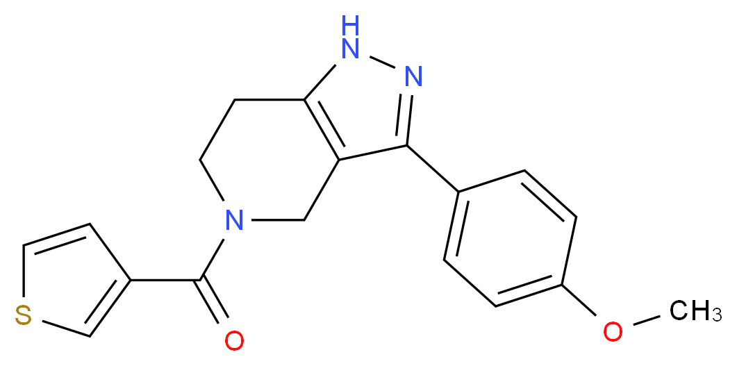 3-(4-methoxyphenyl)-5-(3-thienylcarbonyl)-4,5,6,7-tetrahydro-1H-pyrazolo[4,3-c]pyridine_Molecular_structure_CAS_)