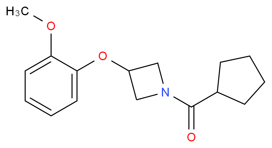 1-(cyclopentylcarbonyl)-3-(2-methoxyphenoxy)azetidine_Molecular_structure_CAS_)