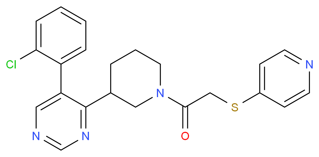 5-(2-chlorophenyl)-4-{1-[(4-pyridinylthio)acetyl]-3-piperidinyl}pyrimidine_Molecular_structure_CAS_)