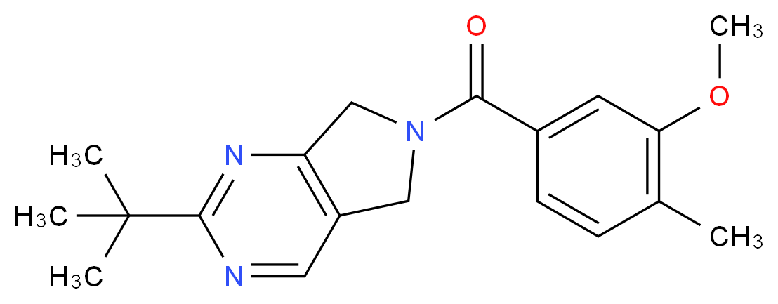 2-tert-butyl-6-(3-methoxy-4-methylbenzoyl)-6,7-dihydro-5H-pyrrolo[3,4-d]pyrimidine_Molecular_structure_CAS_)