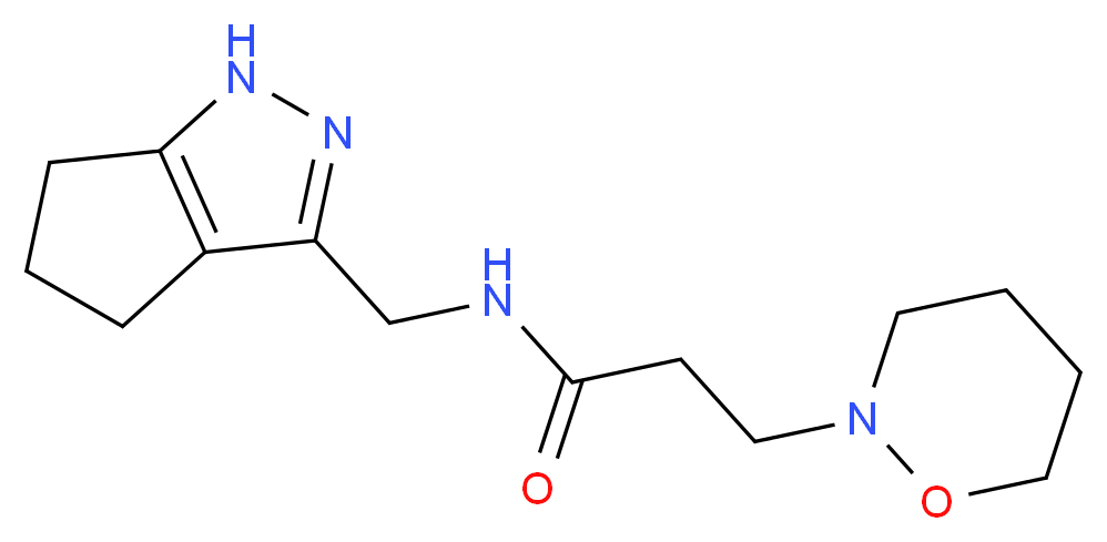 3-(1,2-oxazinan-2-yl)-N-(1,4,5,6-tetrahydrocyclopenta[c]pyrazol-3-ylmethyl)propanamide_Molecular_structure_CAS_)