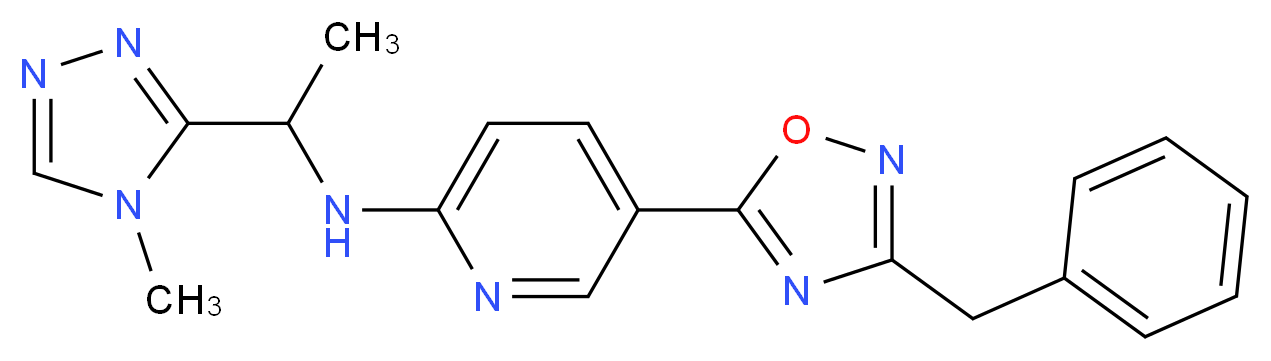 5-(3-benzyl-1,2,4-oxadiazol-5-yl)-N-[1-(4-methyl-4H-1,2,4-triazol-3-yl)ethyl]-2-pyridinamine_Molecular_structure_CAS_)